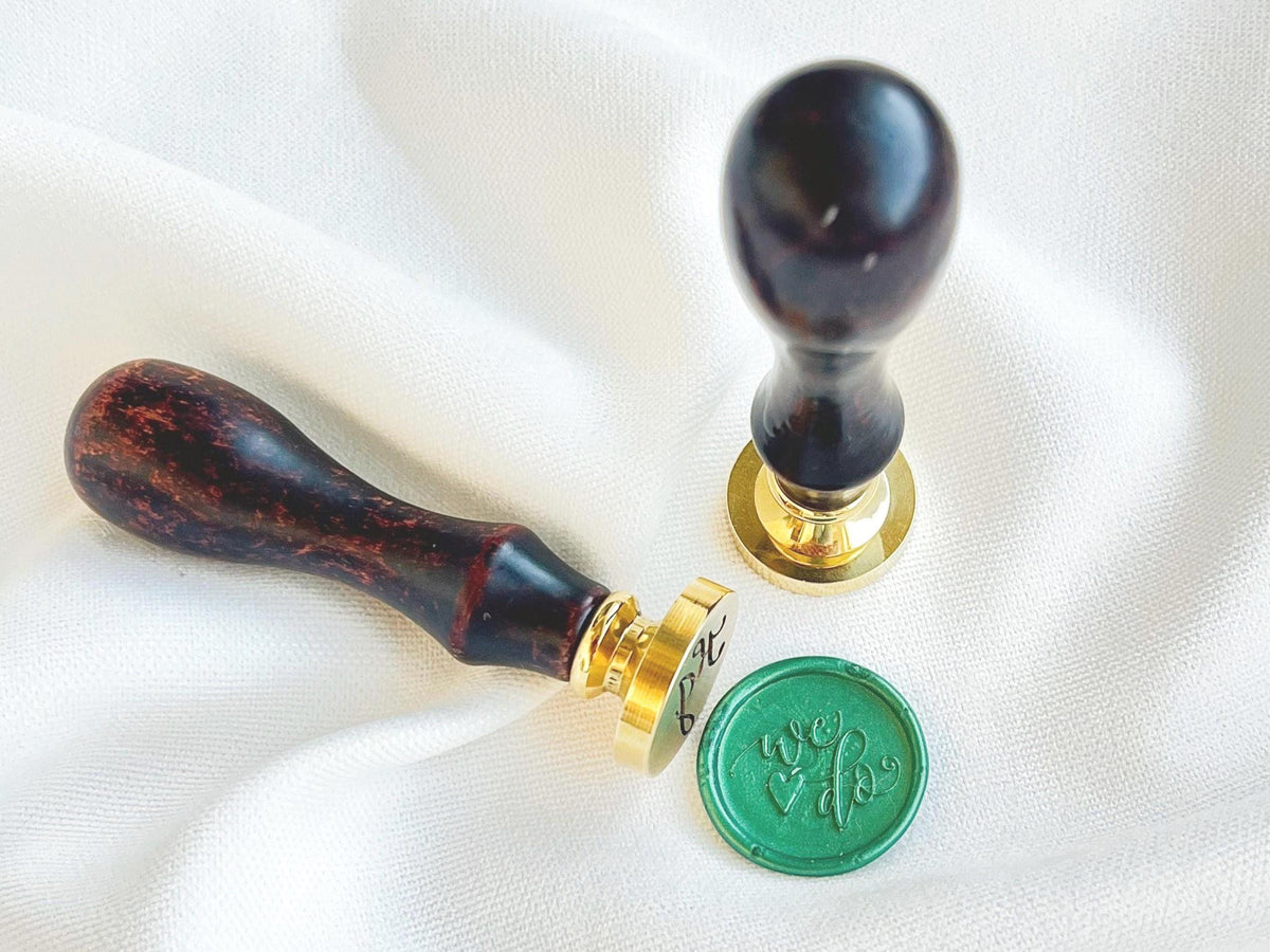 Custom Adhesive Wax Seals for Wedding Envelopes and Invitations, Gold Wax Seal Stickers, Stick Wax Stamps, Personalized Monogram