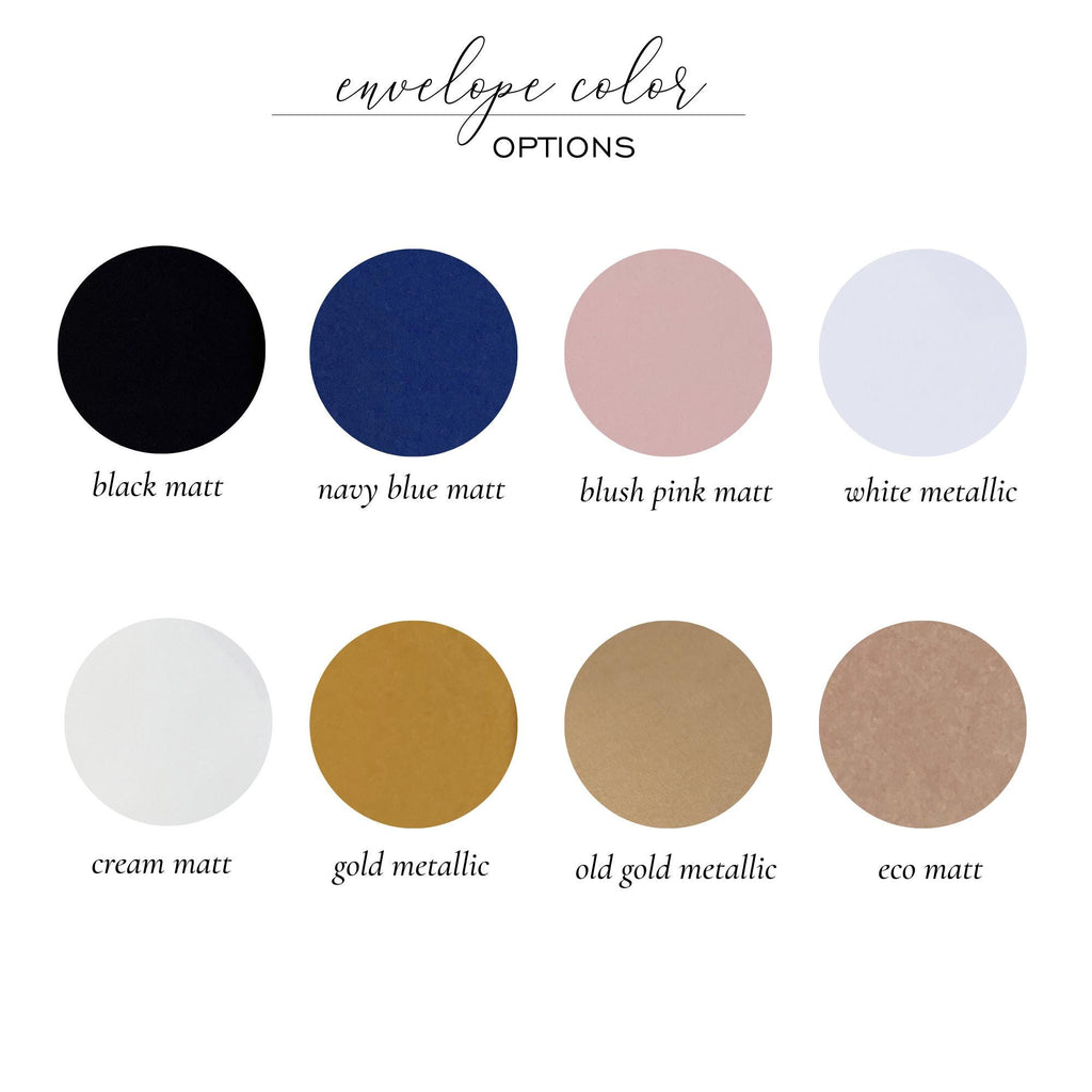 Table of available paper colors