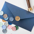 Custom Adhesive Wax Seals for Wedding Envelopes and Invitations, Gold Wax Seal Stickers, Stick Wax Stamps, Personalized Monogram