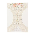 Lace Laser Cut Cover for 5x7 Wedding Invitation - Custom Color