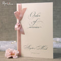 Gorgeous personalised Order of Service with ribbon