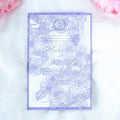 Elegant Personalised Lilac Laser Cut Wedding Invitation with Roses  - Envelope and Invitation Monogram - Full printout