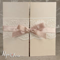 Personalised Wedding Invitations & Evening Invites Handmade - Lace Vintage